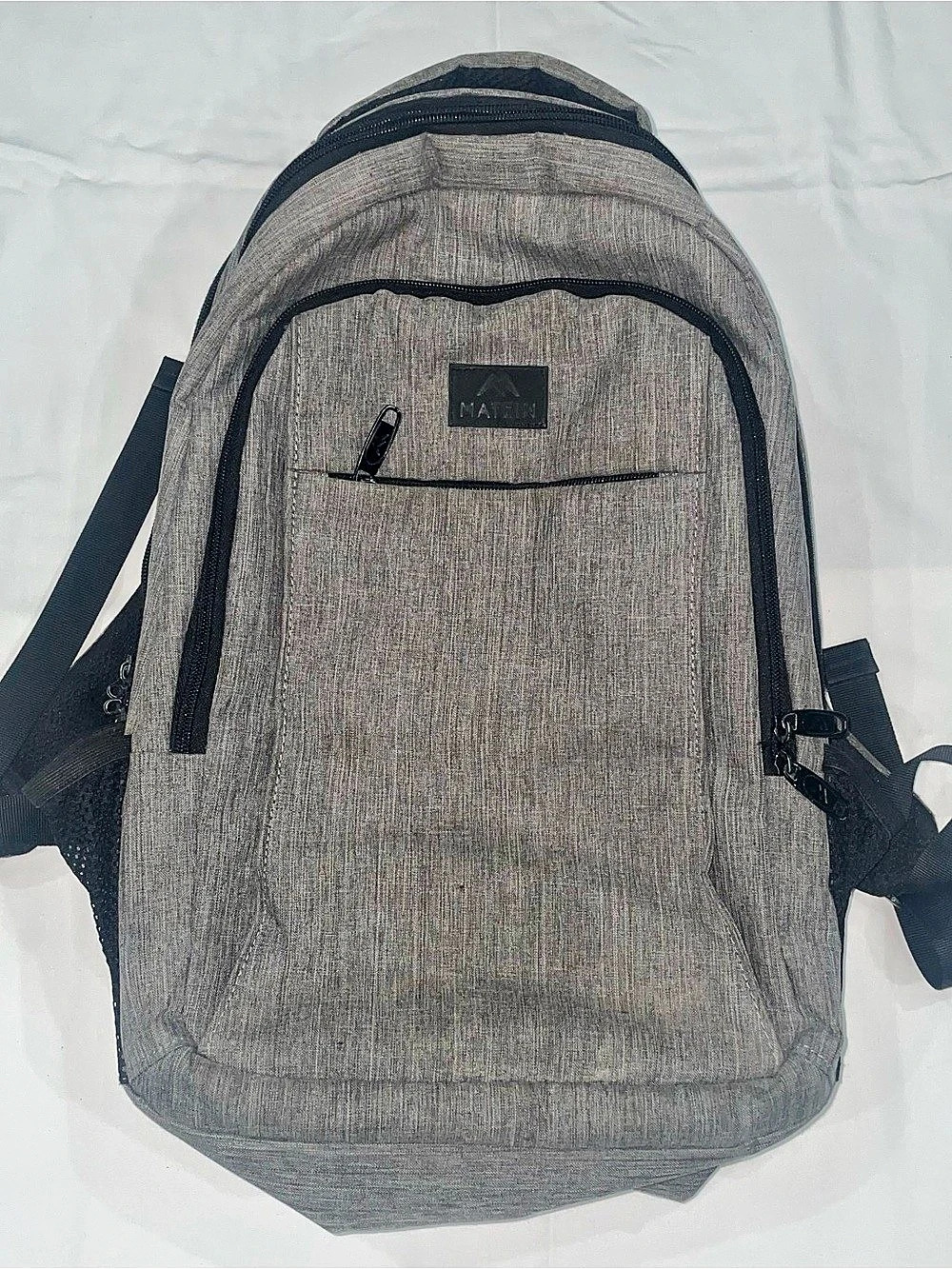 Matein Gray & Black Backpack